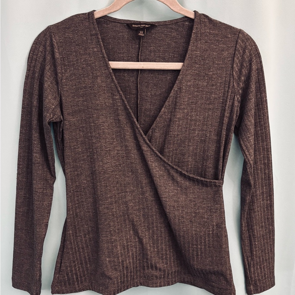Banana Republic Charcoal Knit Top